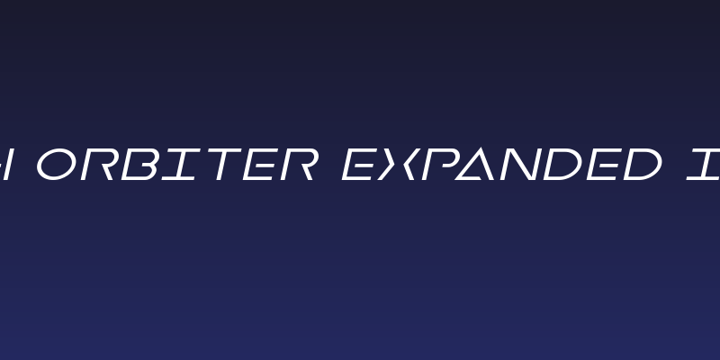 Earth Orbiter Expanded Italic Social Header