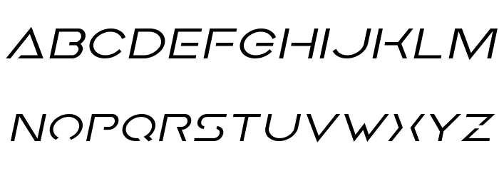 Earth Orbiter Expanded Italic Font LOWERCASE