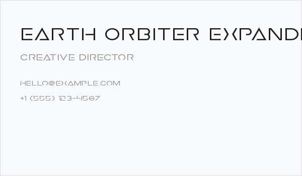 Earth Orbiter Expanded Business Card