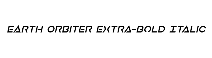 Earth Orbiter Extra-Bold Italic Fonte
