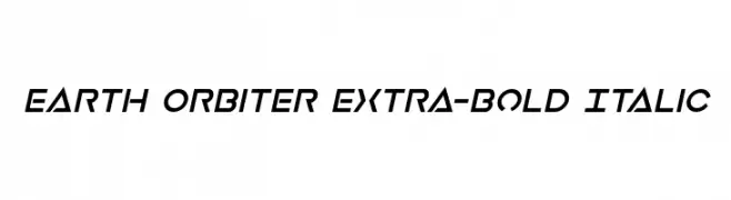 Earth Orbiter Extra-Bold Italic  les polices de caractères gratuit tlcharger