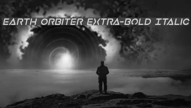 Earth Orbiter Extra-Bold Italic Fonte examples