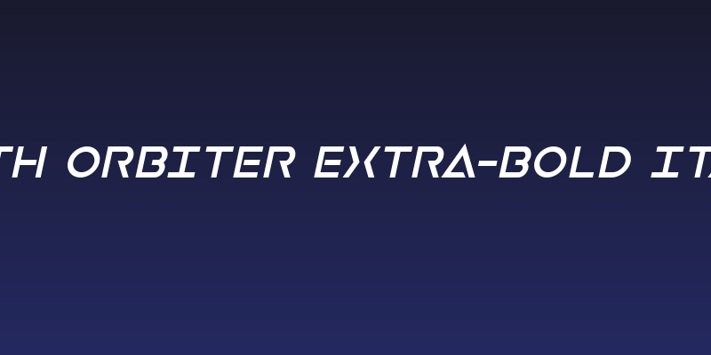 Earth Orbiter Extra-Bold Italic Social Header