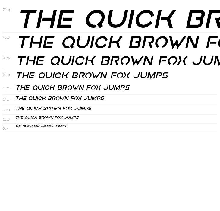 Earth Orbiter Extra-Bold Italic Waterfall