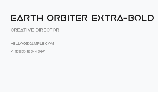 Earth Orbiter Extra-Bold Business Card