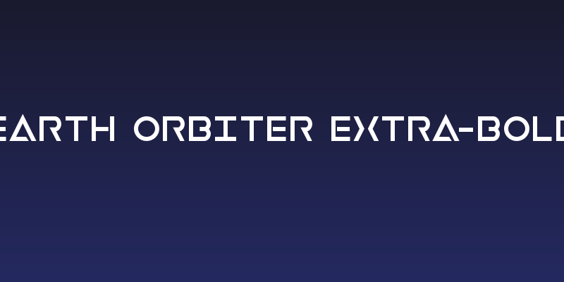Earth Orbiter Extra-Bold Social Header
