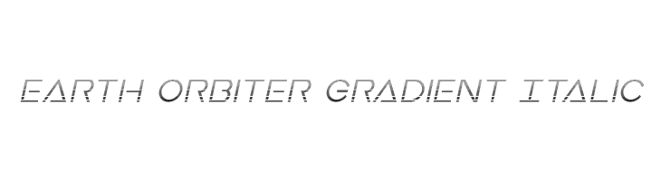 Earth Orbiter Gradient Italic Font