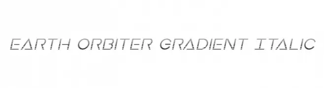 Earth Orbiter Gradient Italic  les polices de caractères gratuit tlcharger