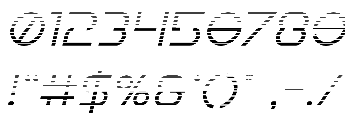 Earth Orbiter Gradient Italic Font OTHER CHARS