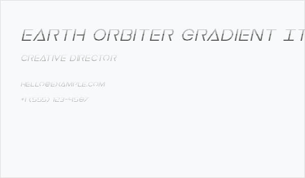 Earth Orbiter Gradient Italic Business Card