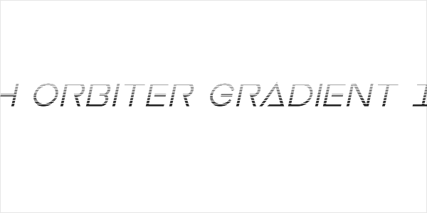 Earth Orbiter Gradient Italic Logo
