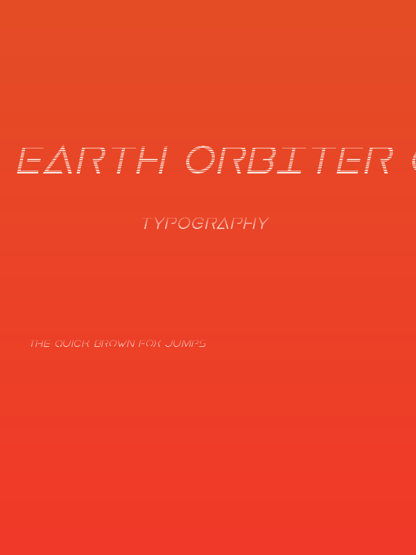 Earth Orbiter Gradient Italic Poster