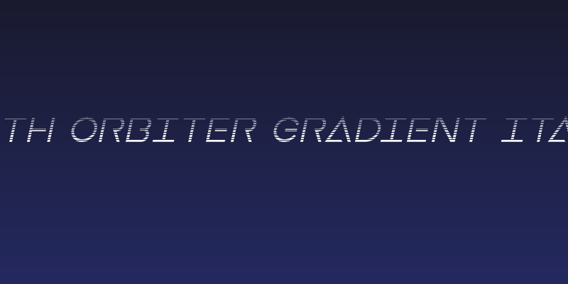 Earth Orbiter Gradient Italic Social Header