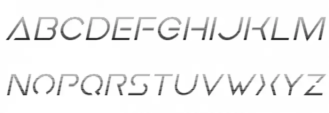 Earth Orbiter Gradient Italic Caratteri MINUSCOLO