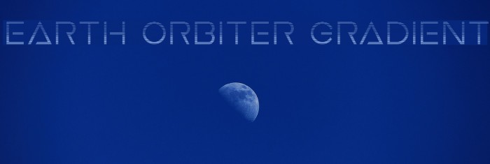 Earth Orbiter Gradient Font examples