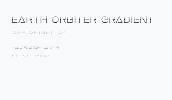 Earth Orbiter Gradient Business Card