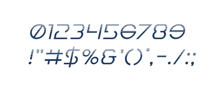 Earth Orbiter Halftone Italic Other Characters