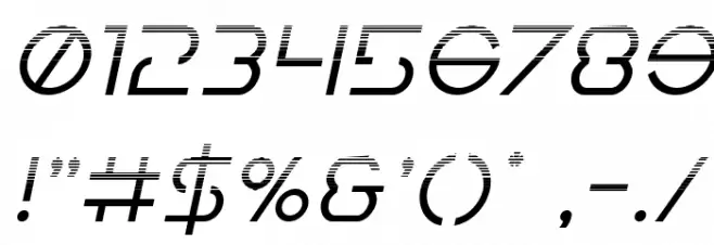 Earth Orbiter Halftone Italic Font OTHER CHARS