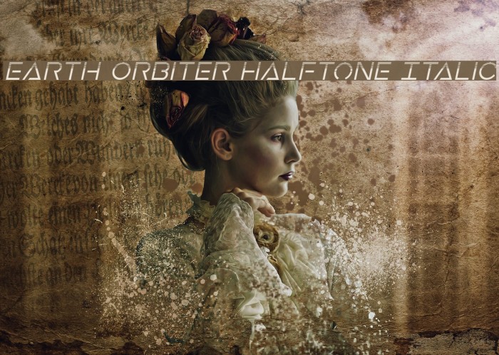 Earth Orbiter Halftone Italic Example 2