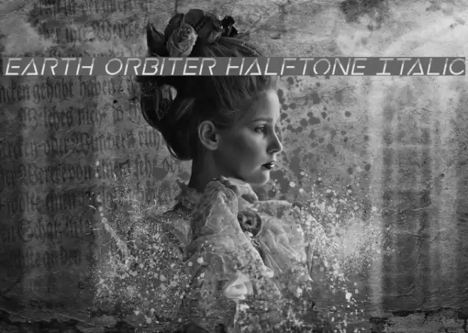 Earth Orbiter Halftone Italic Font examples