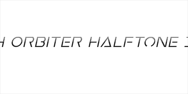 Earth Orbiter Halftone Italic Logo