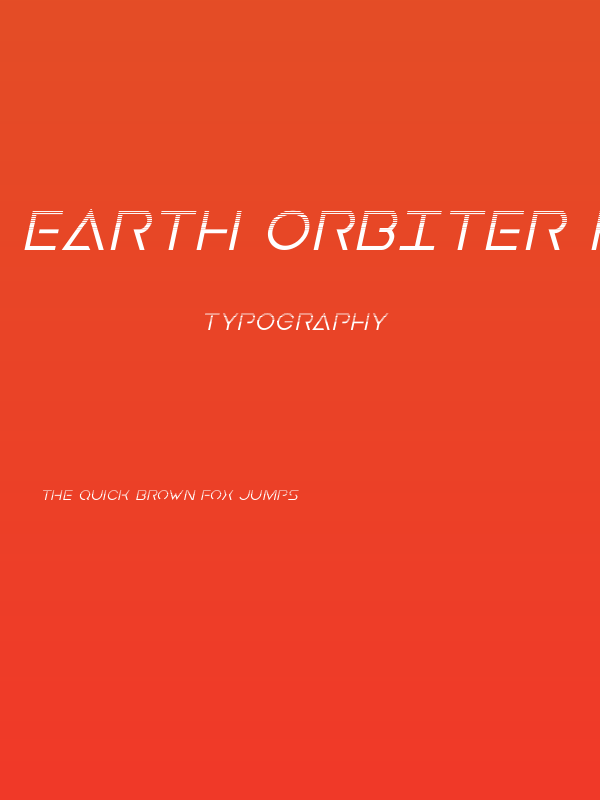 Earth Orbiter Halftone Italic Poster