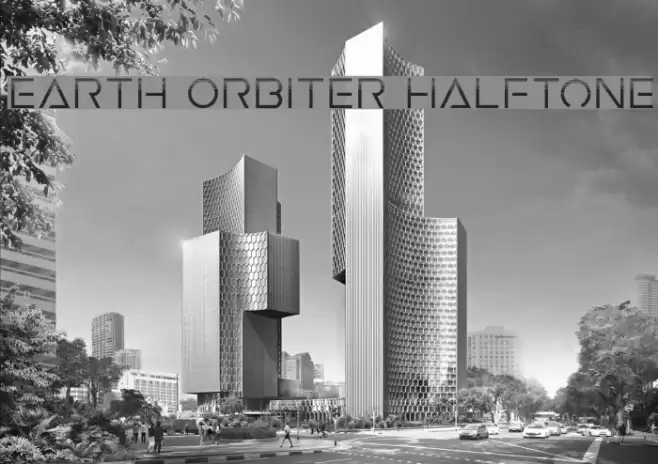 Earth Orbiter Halftone Font examples