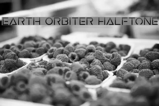 Earth Orbiter Halftone Font examples