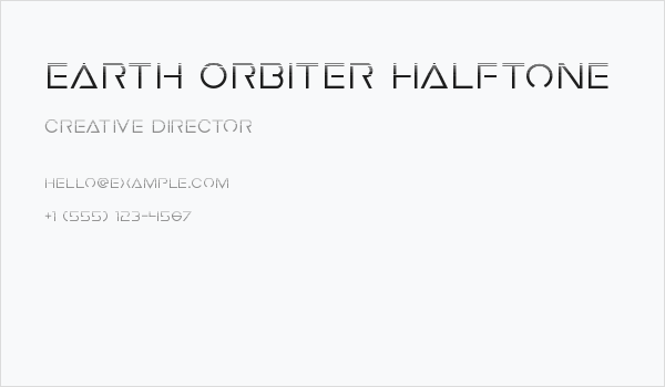 Earth Orbiter Halftone Business Card