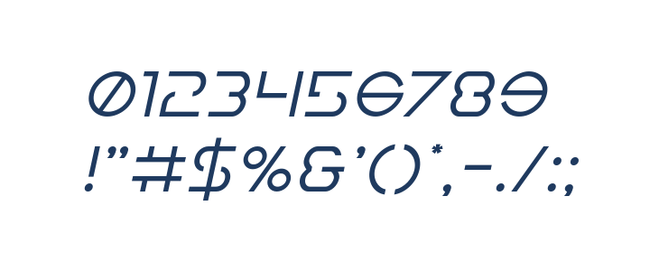 Earth Orbiter Italic Other Characters