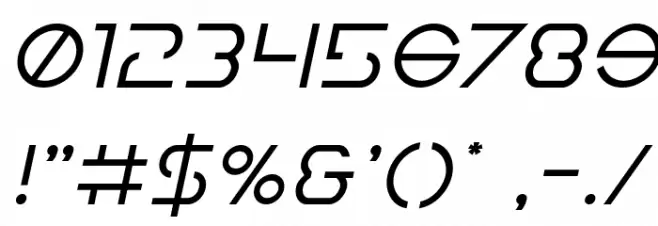 Earth Orbiter Italic Font OTHER CHARS