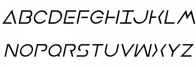 Earth Orbiter Italic Caratteri MAIUSCOLE
