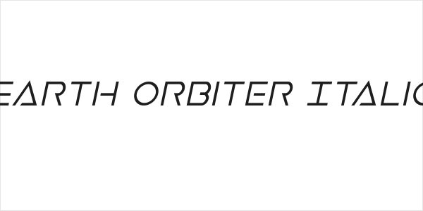 Earth Orbiter Italic Logo