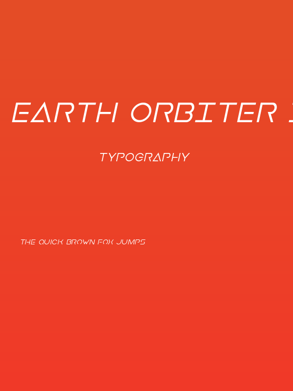 Earth Orbiter Italic Poster