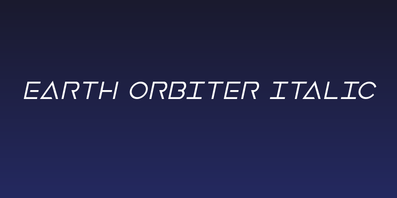 Earth Orbiter Italic Social Header