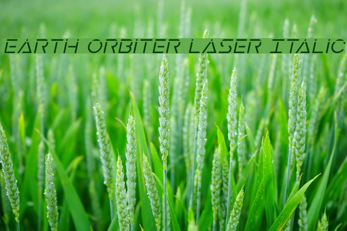 Earth Orbiter Laser Italic Caratteri examples