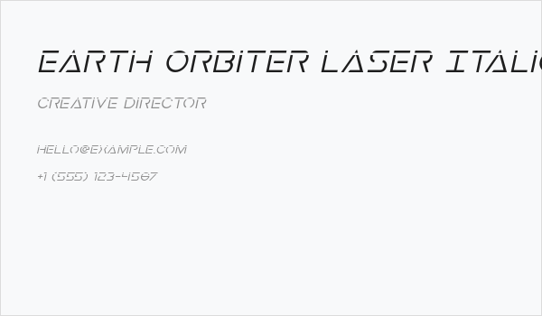 Earth Orbiter Laser Italic Business Card