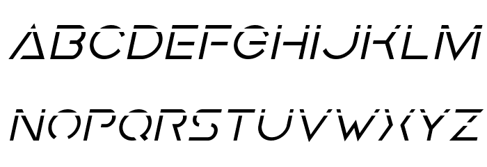 Earth Orbiter Laser Italic Caratteri MINUSCOLO