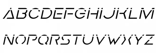 Earth Orbiter Laser Italic फ़ॉन्ट लोअरकेस