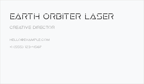 Earth Orbiter Laser Business Card