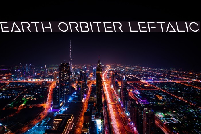 Earth Orbiter Leftalic Caratteri examples