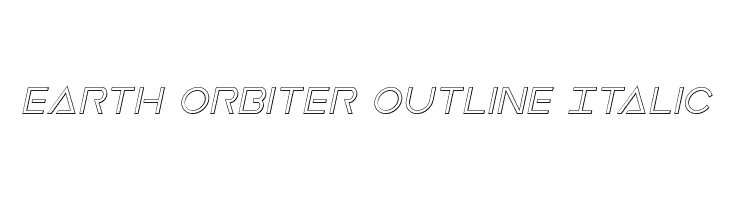 Earth Orbiter Outline Italic Font
