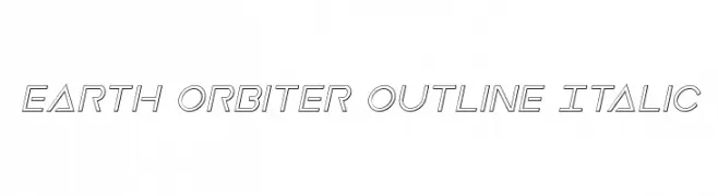 Earth Orbiter Outline Italic  नि: शुल्क फ़ॉन्ट्स डाउनलोड