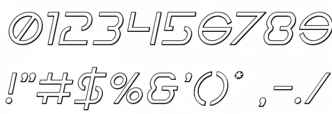 Earth Orbiter Outline Italic Fonte OUTROS PERSONAGENS
