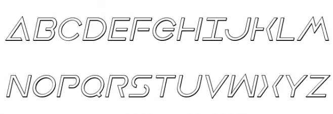 Earth Orbiter Outline Italic خط أحرف كبيرة