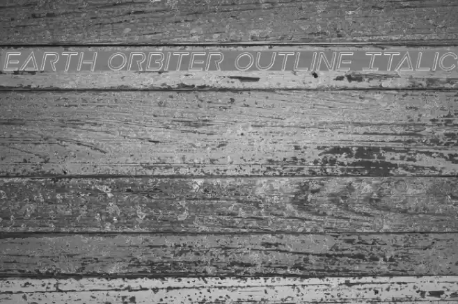 Earth Orbiter Outline Italic Fonte examples