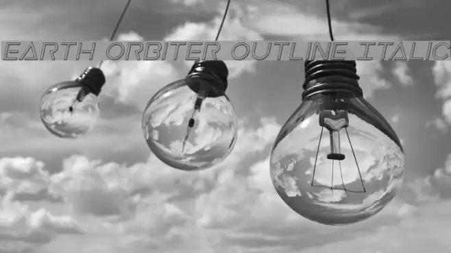 Earth Orbiter Outline Italic Fonte examples