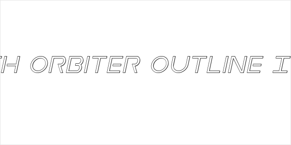 Earth Orbiter Outline Italic Logo
