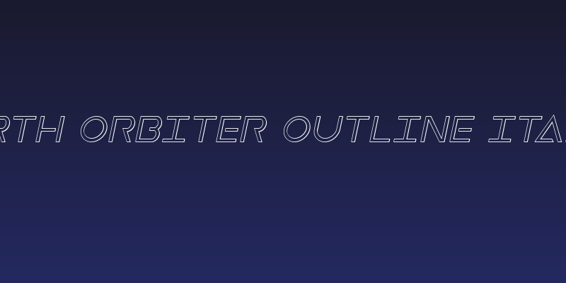 Earth Orbiter Outline Italic Social Header