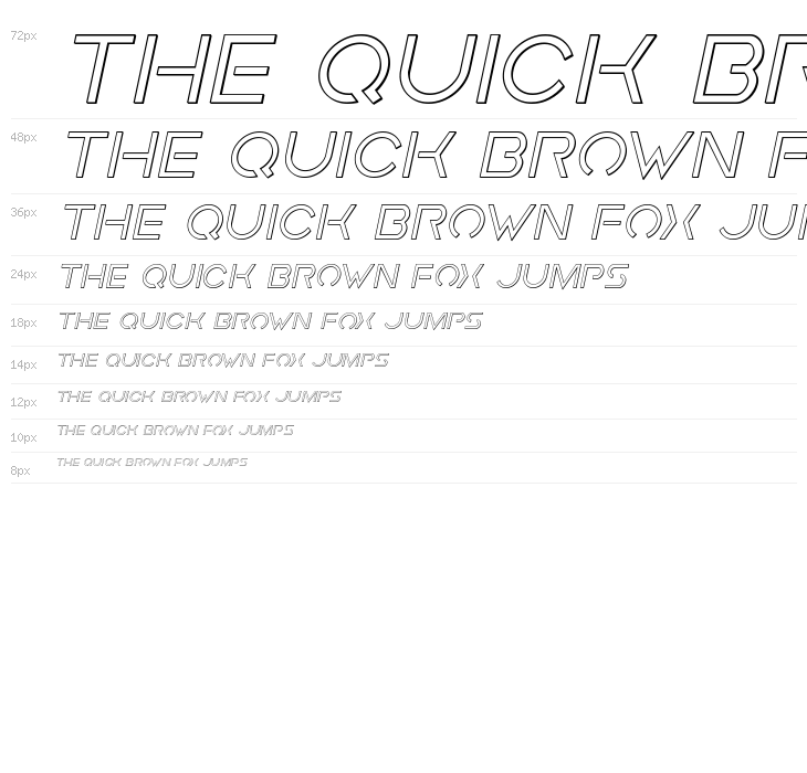 Earth Orbiter Outline Italic Waterfall